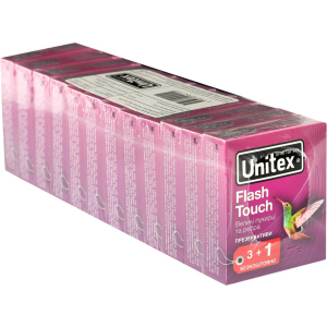 Презервативи Unitex Flash Touch 48 шт (12 упаковок по 4 шт) (798190041155) в Дніпрі