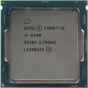 Процессор Intel Core i5-6400 2.7GHz/6MB/8GT/s (SR2BY) s1151, tray