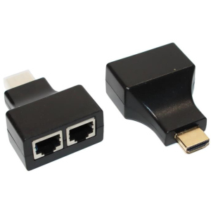 Адаптер Voltronic HDMI-2хRJ-45 Black (YT-SCPE HDMI/2P-30m720P/08516) краща модель в Дніпрі