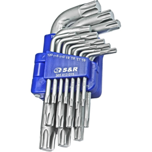 Набір ключів S&amp;R Cr-V Torx 6-60 15 шт (365413015) ТОП в Дніпрі