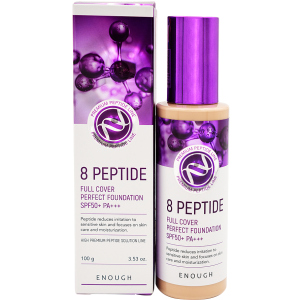 Тональний крем для обличчя Enough Пептиди 8 Peptide Full Cover Perfect Foundation SPF50+ PA+++ 13 100 мл (8809605870863) рейтинг