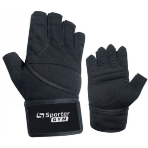 Перчатки тренировочные Sporter Gym Men Fitness Gloves (222.7 B) XXL Full Black (2009999014461) ТОП в Днепре