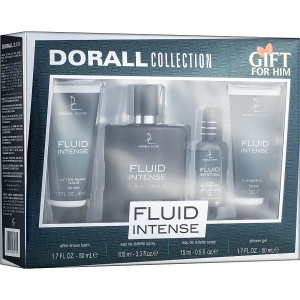 Набор для мужчин Dorall Collection Fluid Intense Туалетная вода 100 мл + Миниатюра туалетной воды 15 мл + Гель для душа 50 мл + Бальзам после бритья 50 мл (ROZ6400105674) в Днепре