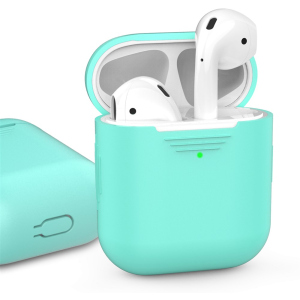 Класичний Силіконовий чохол AhaStyle для Apple AirPods Mint green (AHA-01020-MGR) краща модель в Дніпрі