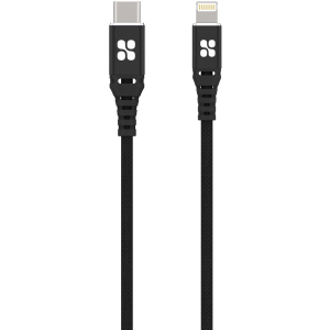 Кабель Promate PowerCord Type-C - Lightning 1.2 м Black (powercord.black) надійний