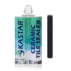 Двокомпонентна епоксидна фуга затірка Kastar Ceramic Tile Sealant Black Pearl/Чорний, 400мл. краща модель в Дніпрі