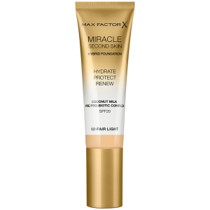 Тональна основа Max Factor Miracle Second Skin №02 Fair Light 30 мл (3614229764796) краща модель в Дніпрі