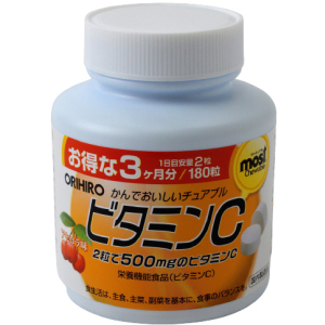 Витамины Orihiro Vitamin C 180 жевательных таблеток (4971493104062) лучшая модель в Днепре