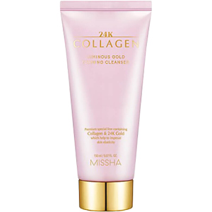 Коллагеновая пенка для умывания с золотом Missha 24K Collagen Luminous 150 мл (8809643516877) надежный