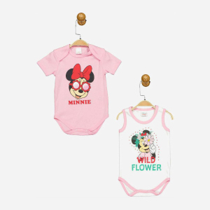 Боді Disney Minni Mouse MN17331 86-92 см 2 шт Біло-рожеве (8691109875174) в Дніпрі