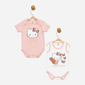 Боді Cimpa Hello Kitty HK17476 80-86 см 2 шт Біло-рожеве (8691109893796) ТОП в Дніпрі