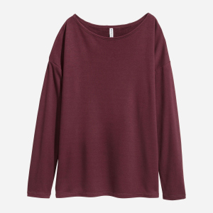 Жіночий лонгслів H&M 4383336-ACXF L Сливовий (DD3000003124533) краща модель в Дніпрі