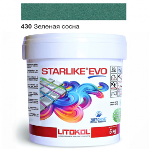 Эпоксидная затирка Litokol Starlike EVO 430 Зелёная сосна 5кг в Днепре