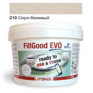 Полиуретановая затирка Litokol FillGood EVO 210 (Серо-бежевый) 5кг. лучшая модель в Днепре