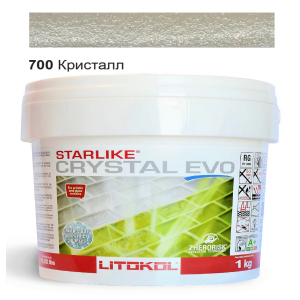 Эпоксидная затирка Litokol Starlike EVO Crystal 700 Кристалл (Хамелеон) 1кг ТОП в Днепре