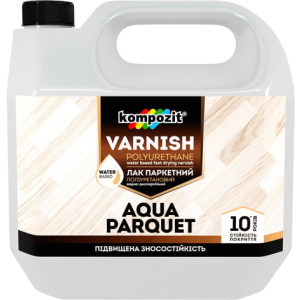 Лак паркетний Kompozit AQUA PARQUET Глянсовий 1 л (4820085741898) краща модель в Дніпрі