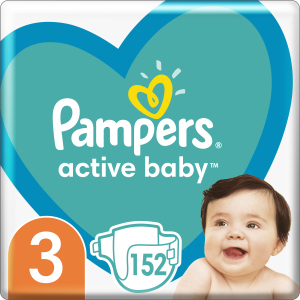 Підгузки Pampers Active Baby Розмір 3 (Midi) 6-10 кг 152 шт (8001090951533) ТОП в Дніпрі