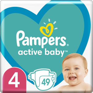 Підгузки Pampers Active Baby Розмір 4 (Maxi) 9-14 кг 49 шт (8001090949851) краща модель в Дніпрі