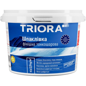 Шпаклівка фінішна TRIORA Тонкошарова 5 кг Біла (4823048021969) краща модель в Дніпрі