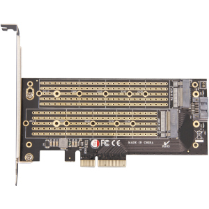 Плата расширения Frime PCI-E x4 to M.2 (B & M Key) NVMe (ECF-PCIEtoSSD002.LP) лучшая модель в Днепре