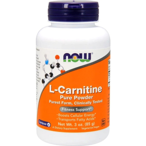 L-Карнітін, L-Carnitine, Now Foods Порошок, 85 гр (733739002174) в Дніпрі
