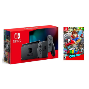 Nintendo Switch Gray - Обновлённая версия + игра Super Mario Odyssey