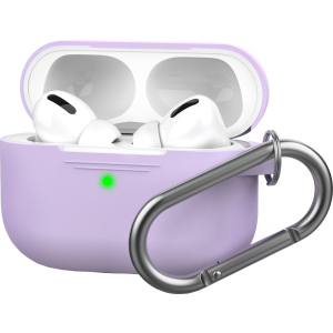 Силіконовий чохол AhaStyle з карабіном для Apple AirPods Pro Lavender (AHA-0P100-LVR)