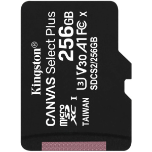 Kingston microSDXC 256GB Canvas Select Plus Class 10 UHS-I U3 V30 A1 (SDCS2/256GBSP) лучшая модель в Днепре