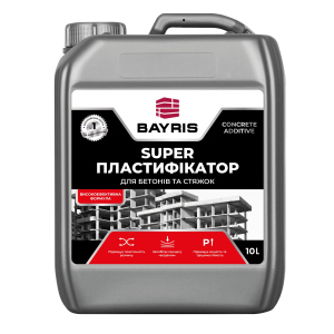 Пластифікатор для бетонів та стяжок Super Bayris 10л в Дніпрі