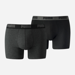 Труси-шорти Puma Basic Boxer 2P 90682305 L 2 шт Dark Grey Melange-Black (8718824338781) ТОП в Дніпрі