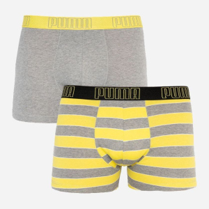 Набор трусов Puma Yd Bold Stripe Boxer 2P 501001001-020 2 шт L Серый с желтым (8718824805023) рейтинг