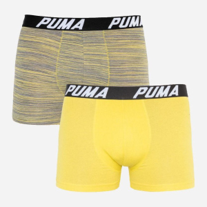 Трусы-шорты Puma Spacedye Stripe Boxer 2P 501002001-020 2 шт S Серые с желтым (8718824805160)