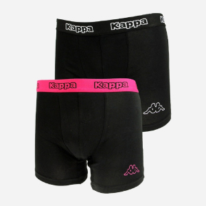 Трусы-шорты Kappa Boxers 2-Pack 304JB30-979 S 2 шт Black/Fuchsia (8002390431787) лучшая модель в Днепре