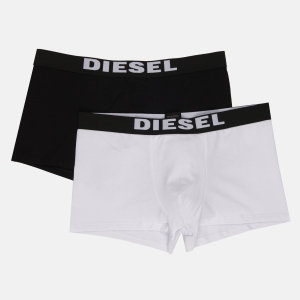 Труси-шорти Diesel Umbx-Roccotwopack Boxer 2pack 00S9T9/RHAPW/23 M Чорний/Білий (8055192226273) ТОП в Дніпрі