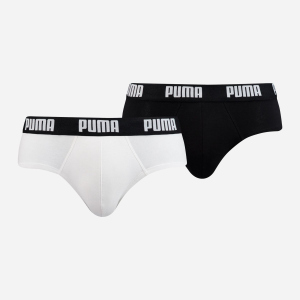 Трусы-слип Puma Basic Brief 2P 88910008 XL 2 пары White Black (8718824610467) лучшая модель в Днепре