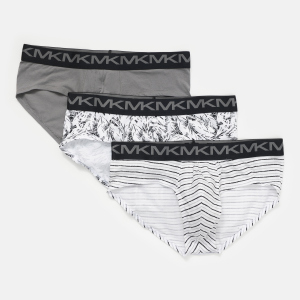 хорошая модель Трусы-шорты Michael Kors Lo Rise Brief 6S11L10033-004 S 3 шт Grey (194391520077)