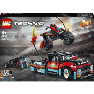 Конструктор LEGO Technic Шоу трюків на вантажівках та мотоциклах 610 деталей (42106)