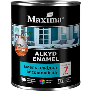 Емаль алкідна високоякісна Maxima 2.3 кг. Горіхова (4823083307424) краща модель в Дніпрі