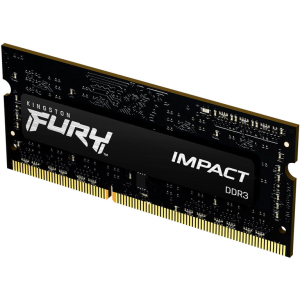 Оперативная память Kingston Fury SODIMM DDR3L-1600 4096MB PC3-12800 Impact Black (KF316LS9IB/4) в Днепре