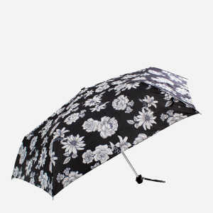 Зонт складной Fulton FULL340-Blk-white-floral механический Сине-серый (2900000107908)