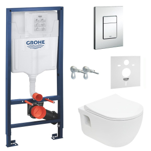 Інсталяція GROHE Rapid SL 38772001 + унітаз VOLLE Altea Rimless 13-64-267 + сидіння Slim Soft Close +37131000 ТОП в Дніпрі