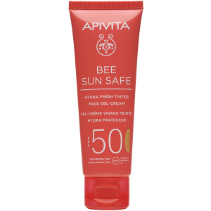 Солнцезащитный гель-крем для лица Apivita Bee Sun Safe SPF50 с оттенком 50 мл (5201279080174) в Днепре