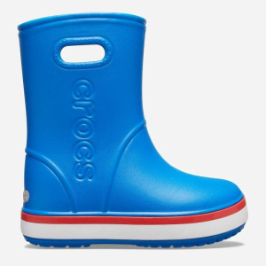 хорошая модель Резиновые сапоги Crocs Kids’ Crocband Rain Boot 205827-4KD 27 (C10) Bright Cobalt/Flame (191448410312)