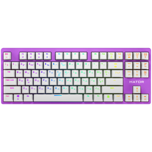 хорошая модель Клавиатура проводная HATOR Rockfall EVO TKL Kailh Optical Lilac (HTK-633)