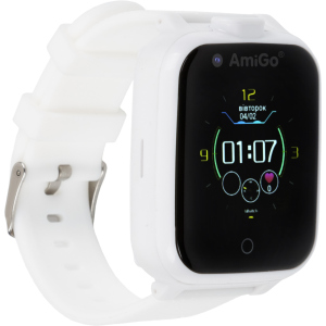 Детские смарт-часы с видеозвонком AmiGo GO006 GPS 4G WIFI Videocall White (dwswgo6w) лучшая модель в Днепре