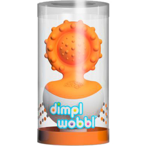 Прорізувач-неваляшка Fat Brain Toys dimpl wobl помаранчевий (F2172ML) (811802024442) краща модель в Дніпрі