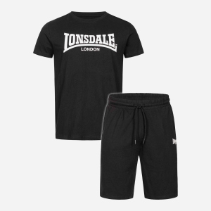 Комплект (шорти + футболка) Lonsdale Moy 117193-1500 L Black/White (4251522374940) надійний