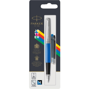 Ручка перьевая Parker Jotter 17 Plastic Blue CT FP M блистер (15 116) лучшая модель в Днепре