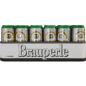 Упаковка пива Brauperle Weizen світле нефільтроване 5.1% 24 х 0.5 л 24 шт (4002631084264) надійний