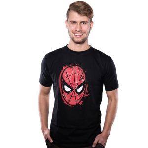 Футболка Good Loot Marvel Comics Spiderman Mask (Людина-павук) S (5908305224648) ТОП в Дніпрі